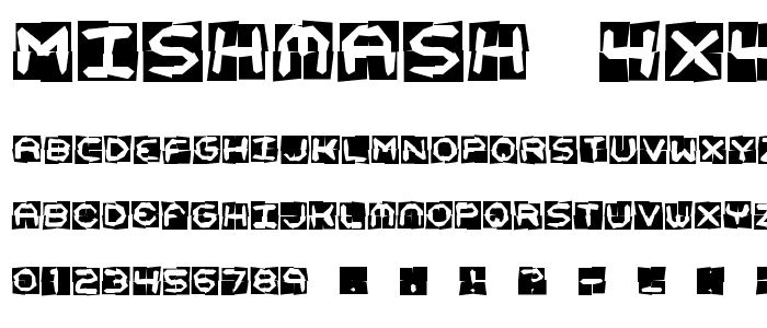Mishmash 4x4o BRK font